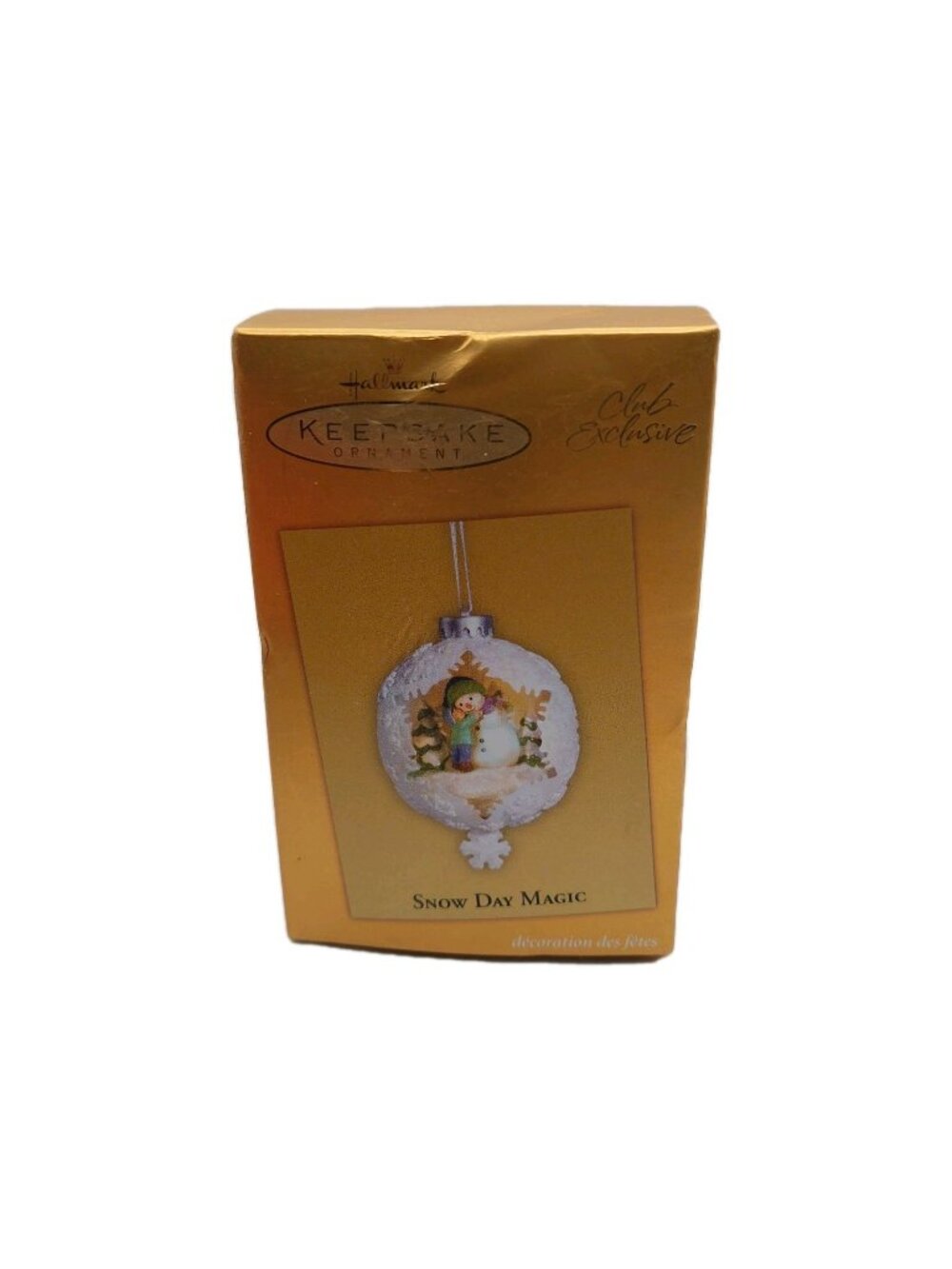 Hallmark Snow Day Magic 2005 Magic Ornament Snowman Lights Up Tested!